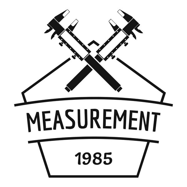Vernier caliper logo, simple black style