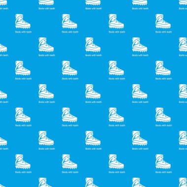 Dağcı ayakkabıları desen vektör kesintisiz mavi
