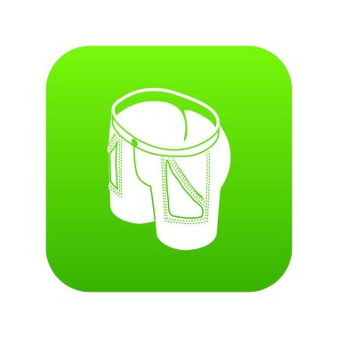 Jeans yeşil simge vektör