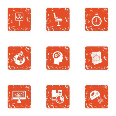 Beyni Icons set, grunge tarzı