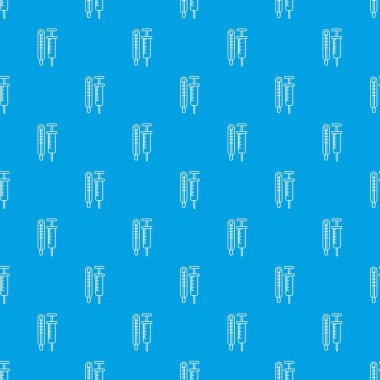 Termometre şırınga desen vektör kesintisiz mavi