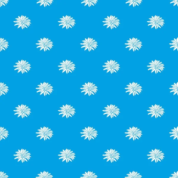 Aster flower pattern vector seamless blue — Stock Vector