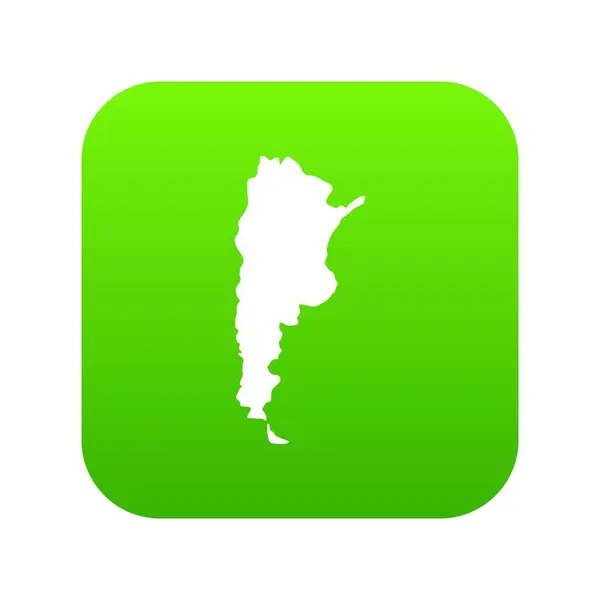 Mapa de Argentina icono digital verde — Archivo Imágenes Vectoriales