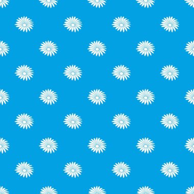 Gerber çiçek desen vektör kesintisiz mavi