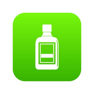 Plastik şişe simgesi dijital yeşil