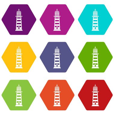 9 vektör sinyal Icons set