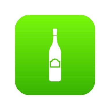 Bir şişe simgesi dijital yeşil