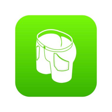 Erkek kot pantolon yeşil simge vektör