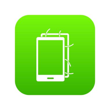 Açılan telefon simgesi dijital yeşil