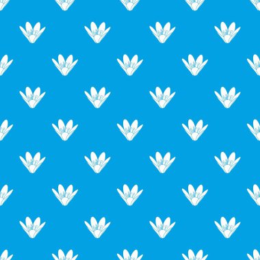 Çevre çiçek desen vektör kesintisiz mavi