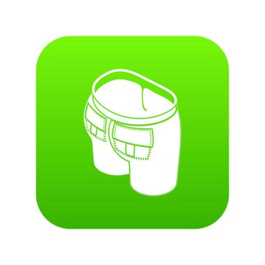 Arka cebinde kot yeşil simge vektör