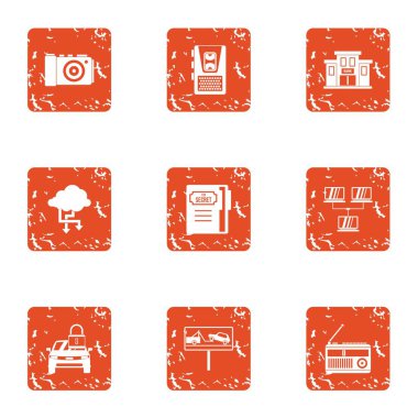 Otomatik simgeler kümesi, grunge tarzı kaydetmek