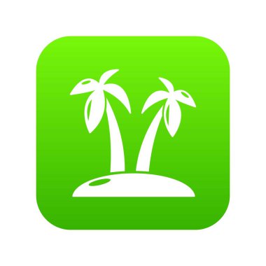 Tropik ada yeşil simge vektör