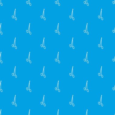 Vascullar makas desen vektör kesintisiz mavi