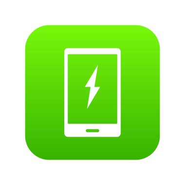 Uyarı telefon simgesi dijital yeşil