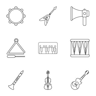 Olmanın mutlulukta oyun Icons set, anahat stili