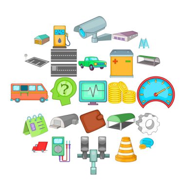 Depo Icons set, karikatür tarzı