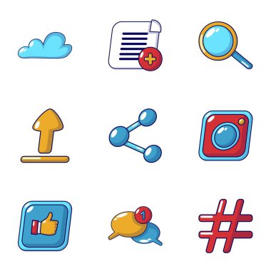 Not Icons set, karikatür tarzı