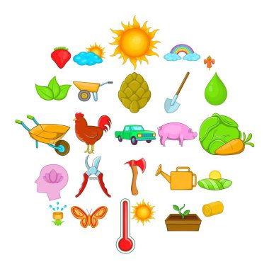 Hasat Icons set, karikatür tarzı