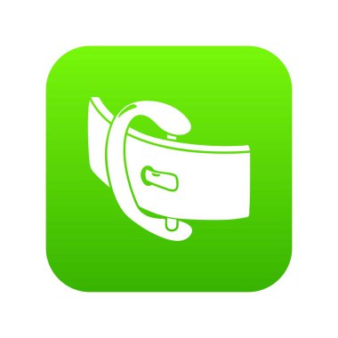 Zarif kemer tokası yeşil simge vektör