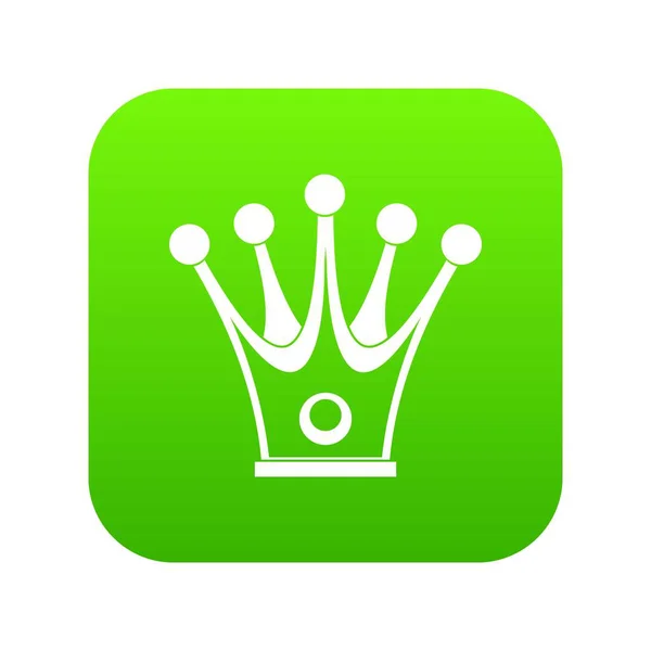 Corona icono digital verde — Vector de stock