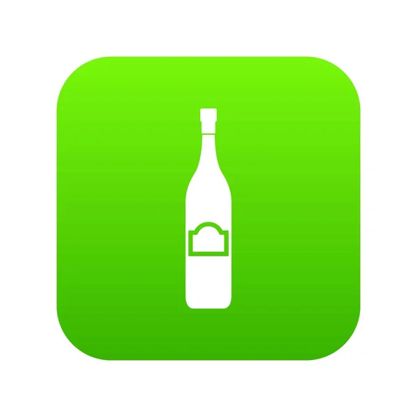 Jedna láhev ikonu digitální zelená — Stockový vektor