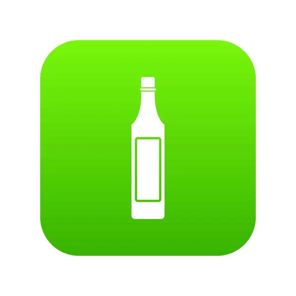 Azijn fles pictogram digitale groen — Stockvector