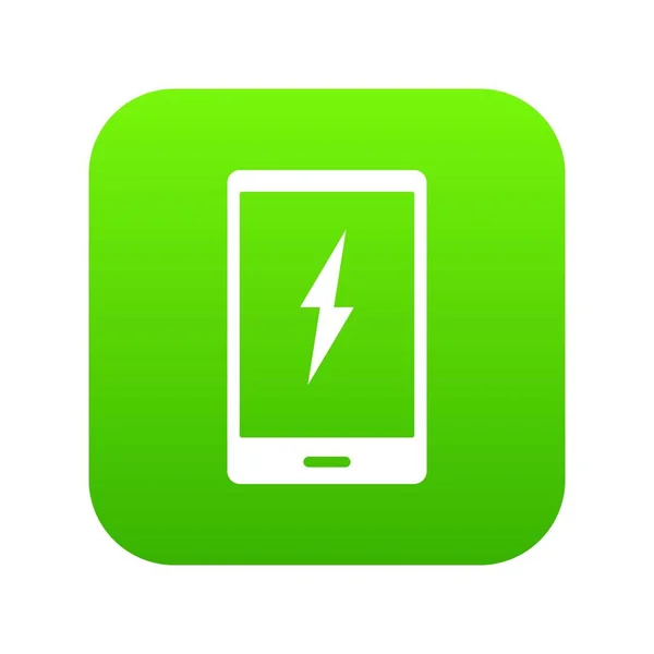 Aviso ícone do telefone verde digital — Vetor de Stock