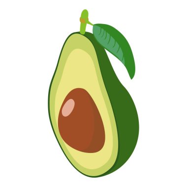 Avokado simgesi, izometrik 3d stili