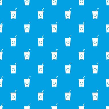 Meşrubat kağıt Kupası desen kesintisiz mavi