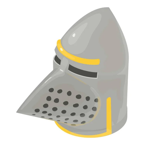 Capacete cavaleiro velho ícone, estilo 3D isométrico — Vetor de Stock