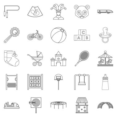 Beşik Icons set, anahat stili