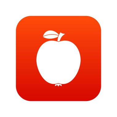 Siyah elma simgesi dijital kırmızı