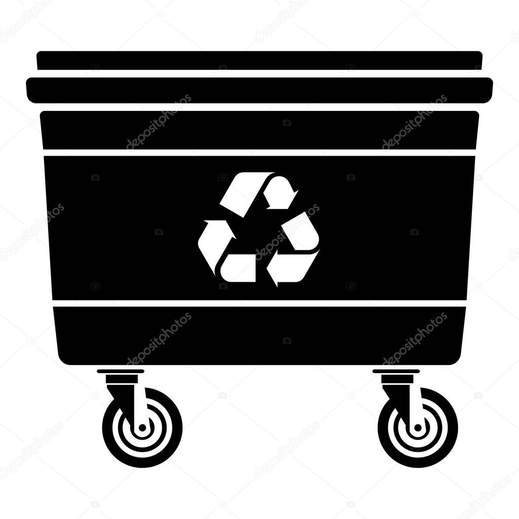 Street waste icon. Simple illustration of street waste vector icon for web