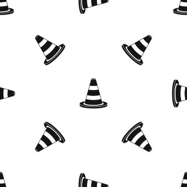 Trafik koni desen sorunsuz siyah