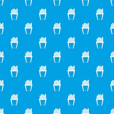 Patates kızartması desen kesintisiz mavi kısmı