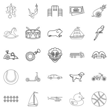 Puerility Icons set, anahat stili