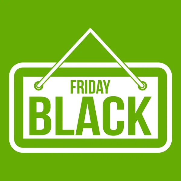Black Friday signboard icon green — Stock Vector