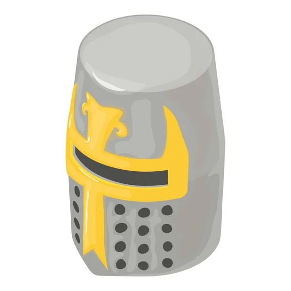 Capacete cavaleiro soldado ícone, estilo 3D isométrico — Vetor de Stock