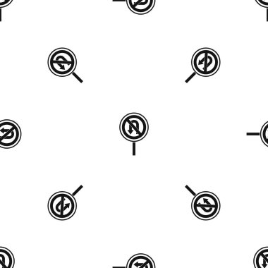 Yok U dönüş yol işaret sorunsuz siyah desen