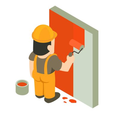 Oluşturucu ressam simgesi, izometrik 3d stili