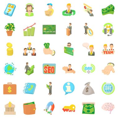 Sözleşme Icons set, karikatür tarzı