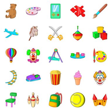 Çocuk Bahçesi Icons set, karikatür tarzı