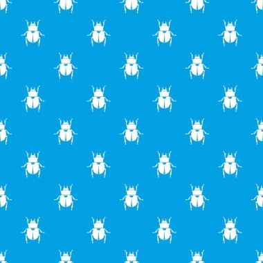 Bokböceği desen kesintisiz mavi