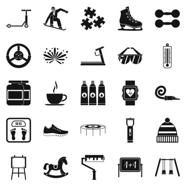 Çocuk Aktiviteleri Icons set, basit tarzı
