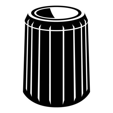 Açılan kova simgesi. Açılan kova vektör simgesi web için basit örnek