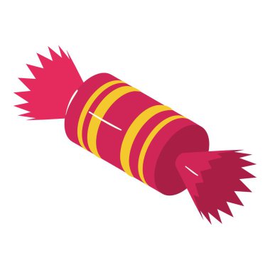 Noel candy simgesi, izometrik 3d stili