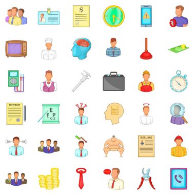 Kurumsal Icons set, karikatür tarzı