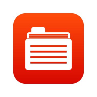 Dosya klasör simgesi dijital kırmızı