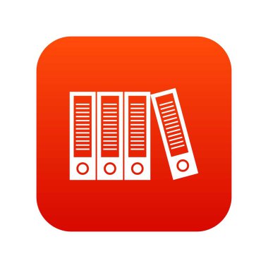 Office klasörler simgesi dijital kırmızı